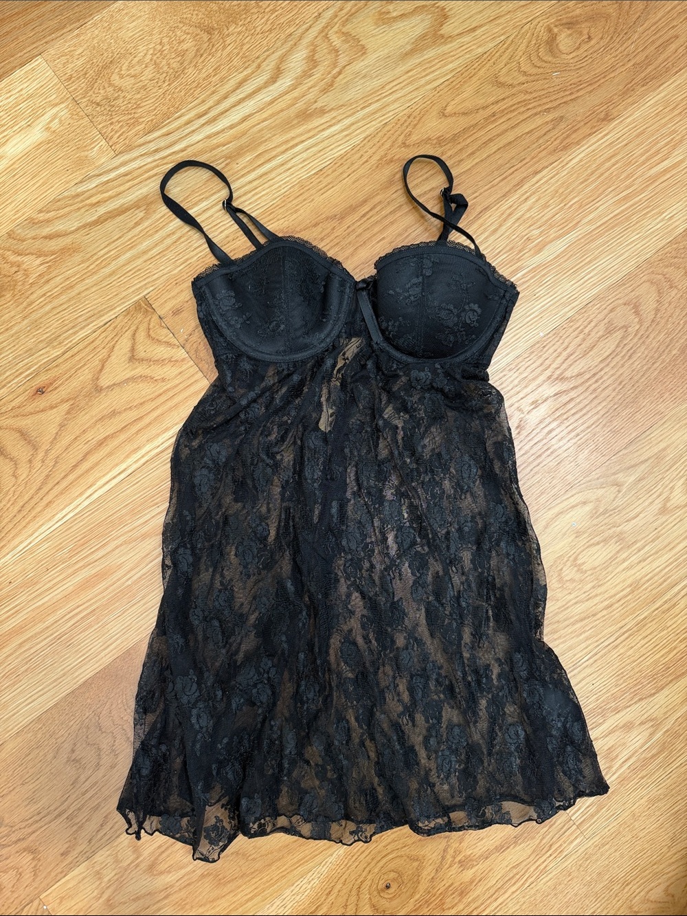 H&M Black Lace Babydoll Chemise